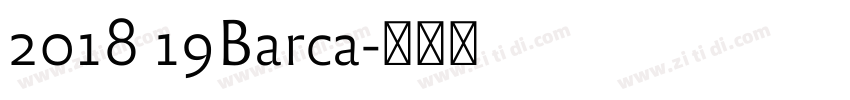 2018 19Barca字体转换